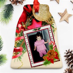 Pinebranchs and candy cane bell Ornament - Ornament (Bell) Pinebranchs and candy cane bell Ornament - Ornament (Bell)