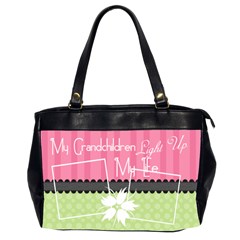 Grandchildren light up my life office bag - Oversize Office Handbag (2 Sides)