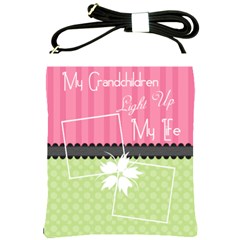 My grandchildren light up my life shoulder sling - Shoulder Sling Bag