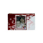 Red and white snowflake Cosmetic Bag (small)
