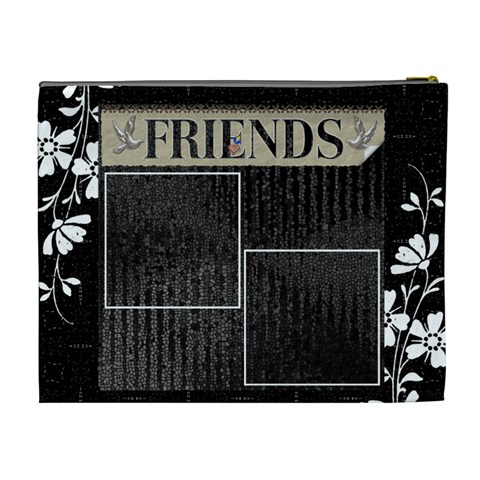 Friends Black Xl Cosmetic Bag By Lil Back