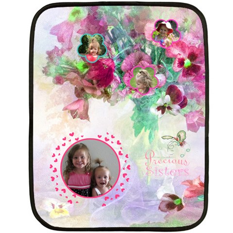 Precious Sisters Mini Blanket By Birkie 35 x27  Blanket