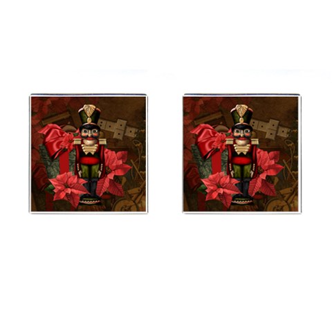 Christmas Cufflinks Square By Cari Front(Pair)