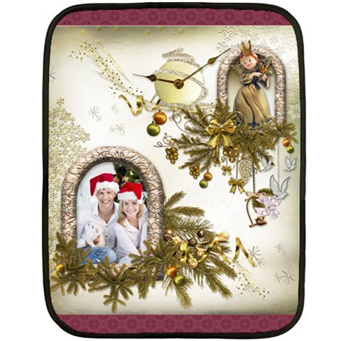 Merry Christmas & Happy New Year Mini Fleece Blanket By Joanne5 35 x27  Blanket