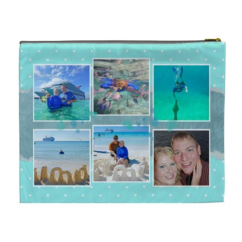Ocean Vacation Xl Cosmetic Bag By Digitalkeepsakes Back