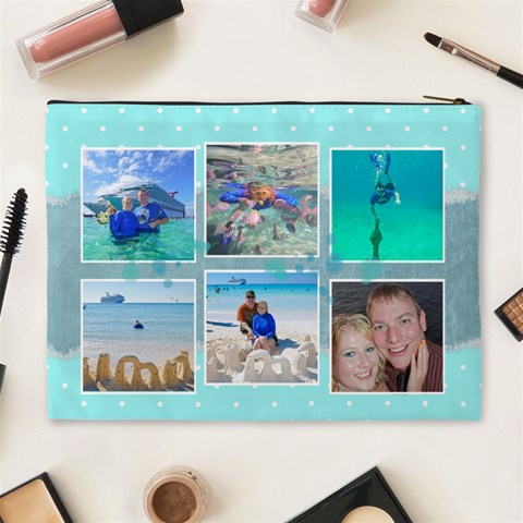 Ocean Vacation Cosmetic Bag Xl By Digitalkeepsakes Back