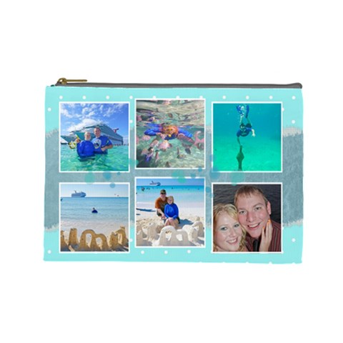 Ocean Vacation Cosmetic Bag Large By Digitalkeepsakes Front