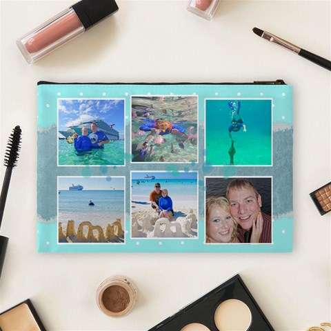 Ocean Vacation Cosmetic Bag Large By Digitalkeepsakes Back