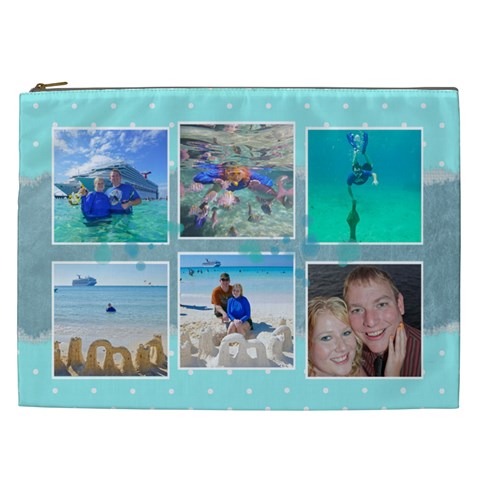 Ocean Vacation Cosmetic Bag Xxl By Digitalkeepsakes Front