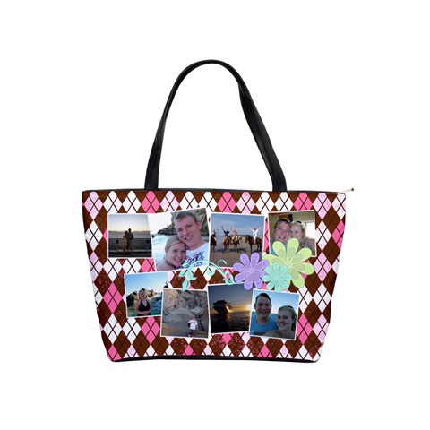 Argyle Flower Shoulder Handbag By Digitalkeepsakes Front