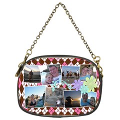 Argyle Flower Chain Purse - Chain Purse (One Side)