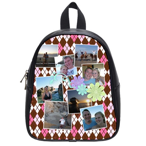 Argyle Flower School Bag Small By Digitalkeepsakes Front