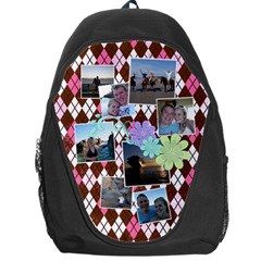 Argyle Flower Backpack - Backpack Bag