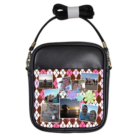 Argyle Flower Girls Sling Bag By Digitalkeepsakes Front