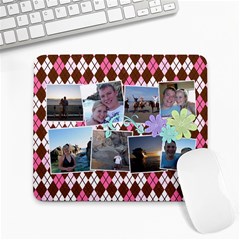 Flower Argyle - Collage Mousepad