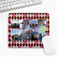 Flower Argyle - Large Mousepad