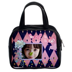 Little Girl-navypink Classic Handbag (Two Sides) 