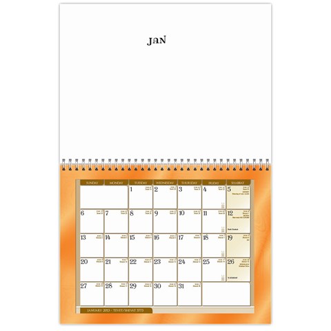 Calendar By Miri Braun Jan 2013