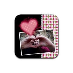 Love - Coasters - Rubber Coaster (Square)