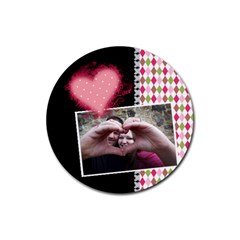 Love - Coasters - Rubber Round Coaster (4 pack)