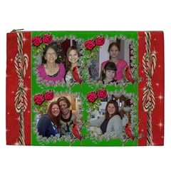Red and Green with ivy frame cosmetic bag (XXL) (7 styles)