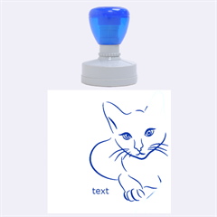 cat - Rubber Stamp Round (Large)