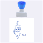 cat - Rubber Stamp Round (Large)