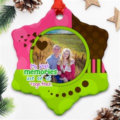 My Best Memories - Ornament - Snowflake Ornament (Two Sides)