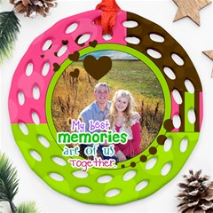 My Best Memories - Ornament - Round Filigree Ornament (Two Sides)