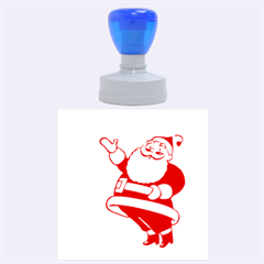 merry christmas - Rubber Stamp Round (Large)