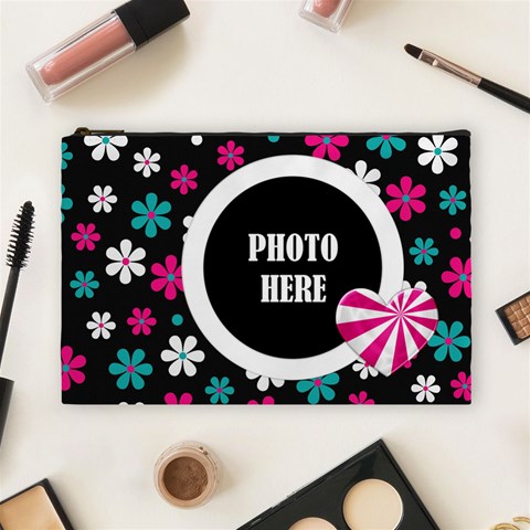 Color Splash Large Cosmetic Bag By Lisa Minor Front