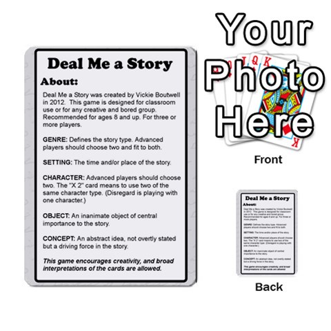 Deal Me A Story Cards By Vickie Boutwell Back 1