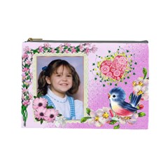 Happy blue Bird Cosmetic bag (large) (7 styles)