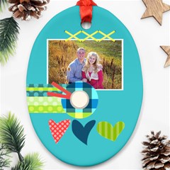 Playful Hearts - Ornament (Oval)