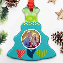 Playful Hearts - Christmas Tree Ornament (Two Sides)