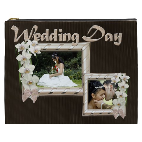 Wedding Day Cosmetic Bag (xxxl) By Deborah Front