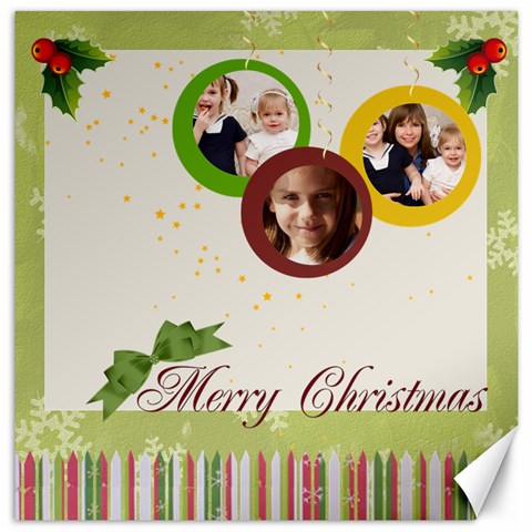 Merry Christmas By Joely 15.2 x15.41  Canvas - 1