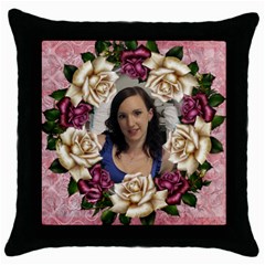 Roses and Lace Throw Pillow 2 (5 styles) - Throw Pillow Case (Black) Roses and Lace Throw Pillow 2 (5 styles) - Throw Pillow Case (Black)