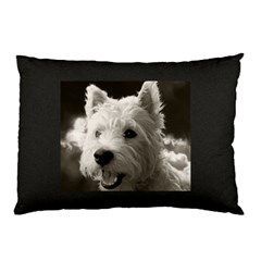 westie.puppy.pillow.case.black - Pillow Case