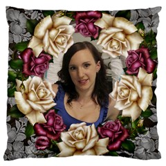 Roses and lace Large Cushion Case (2 sided) - Large Cushion Case (Two Sides)