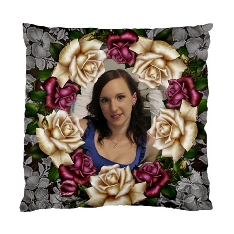 Roses And Lace Cushion Case (2 Sided) By Deborah Front
