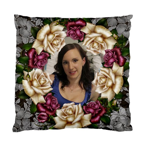 Roses And Lace Cushion Case (2 Sided) By Deborah Back