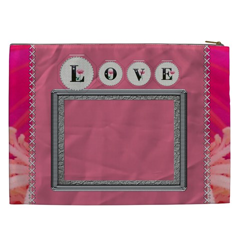 Pink Love Xxl Cosmetic Bag By Lil Back