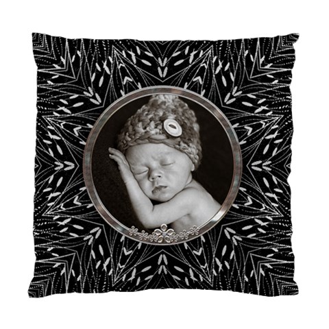 Pretty Black Cushion Case (2 Sided) By Lil Front