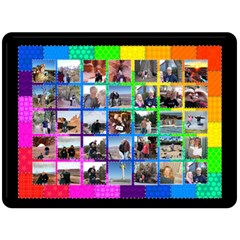 Rainbow Stitch Queen SZ Quilt - Fleece Blanket XL - Fleece Blanket (Large)