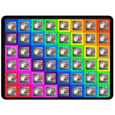 Rainbow Stitch Queen Sz 80 x60  Blanket Front