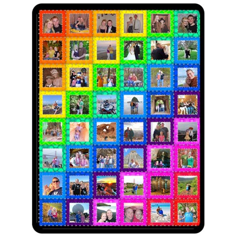 Rainbow Stitch Queen Sz 80 x60  Blanket Front