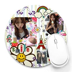 smile - Collage Round Mousepad