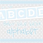 Baby Boy Block Blue Alphabet