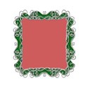 wire frame square2 green white